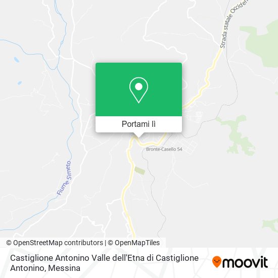 Mappa Castiglione Antonino Valle dell'Etna di Castiglione Antonino