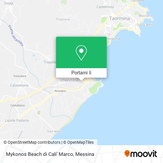 Mappa Mykonos Beach di Cali' Marco