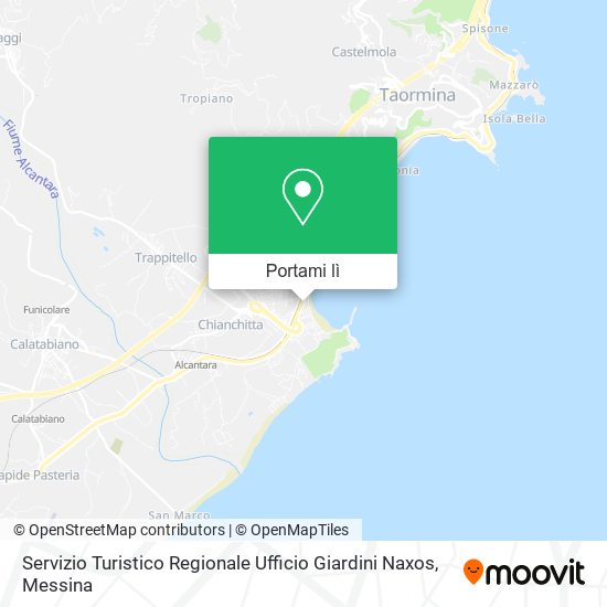Mappa Servizio Turistico Regionale Ufficio Giardini Naxos