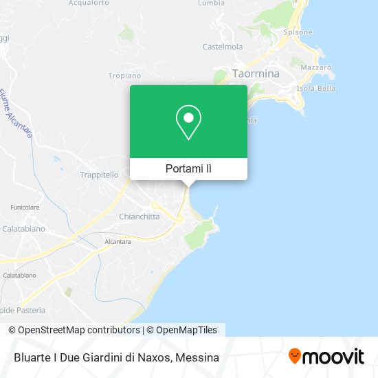 Mappa Bluarte I Due Giardini di Naxos