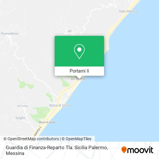 Mappa Guardia di Finanza-Reparto Tla. Sicilia Palermo