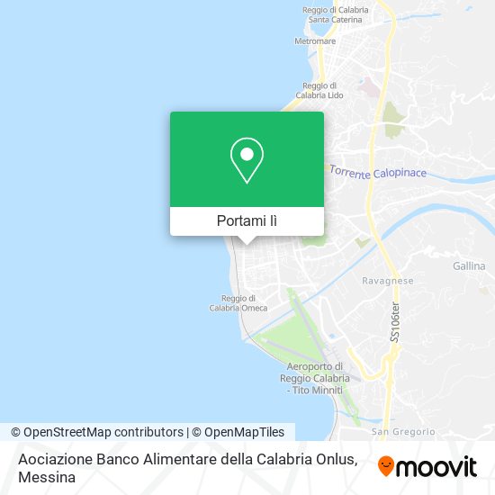 Mappa Aociazione Banco Alimentare della Calabria Onlus