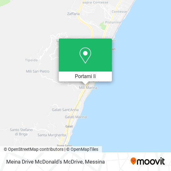 Mappa Meina Drive McDonald's McDrive