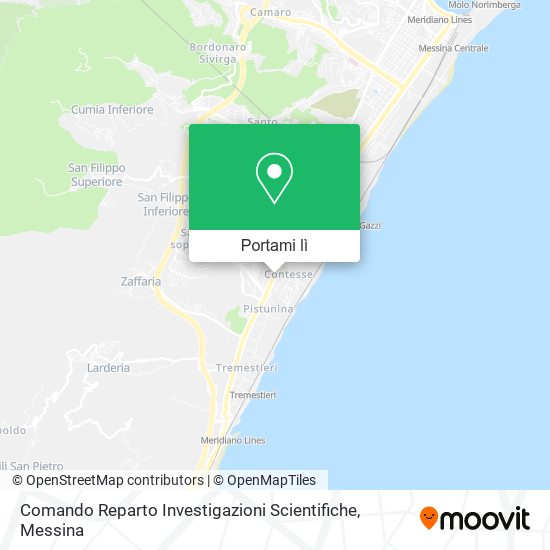 Mappa Comando Reparto Investigazioni Scientifiche
