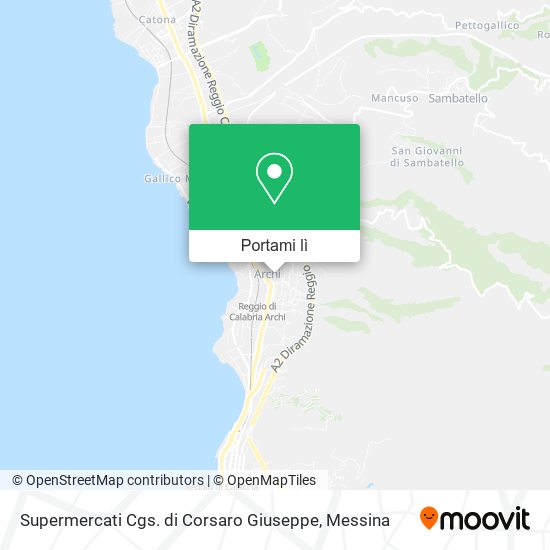 Mappa Supermercati Cgs. di Corsaro Giuseppe