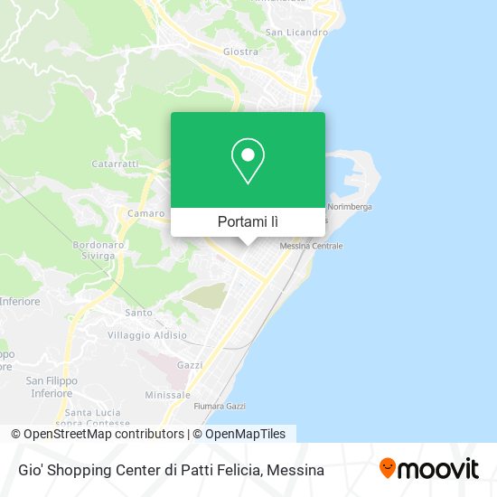 Mappa Gio' Shopping Center di Patti Felicia