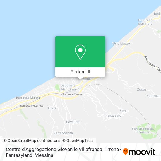 Mappa Centro d'Aggregazione Giovanile Villafranca Tirrena - Fantasyland