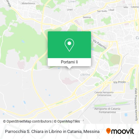 Mappa Parrocchia S. Chiara in Librino in Catania