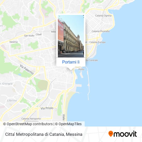 Mappa Citta' Metropolitana di Catania