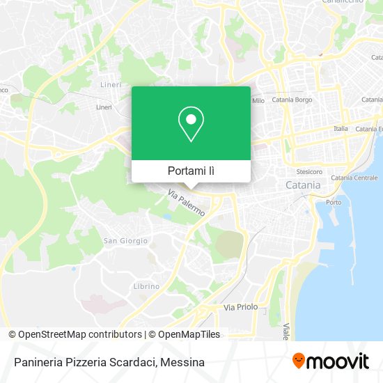 Mappa Panineria Pizzeria Scardaci