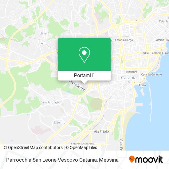 Mappa Parrocchia San Leone Vescovo Catania