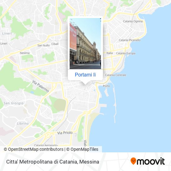 Mappa Citta' Metropolitana di Catania