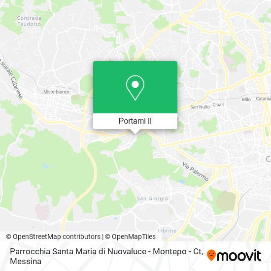 Mappa Parrocchia Santa Maria di Nuovaluce - Montepo - Ct