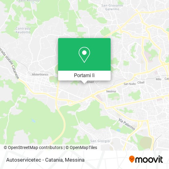 Mappa Autoservicetec - Catania