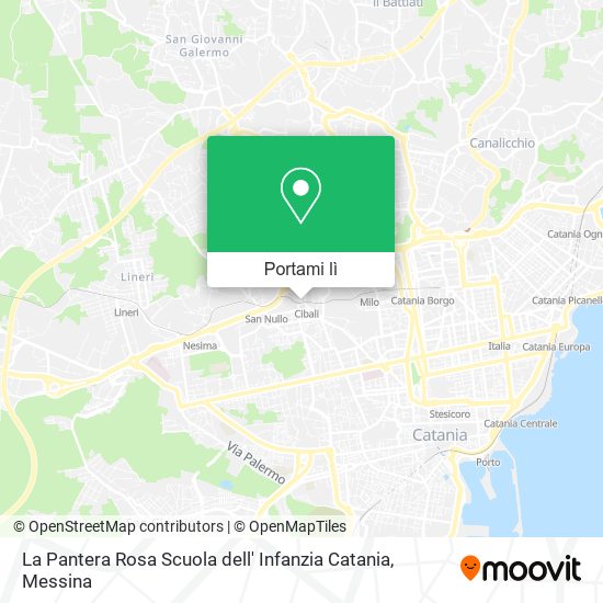 Mappa La Pantera Rosa Scuola dell' Infanzia Catania