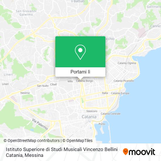 Mappa Istituto Superiore di Studi Musicali Vincenzo Bellini Catania