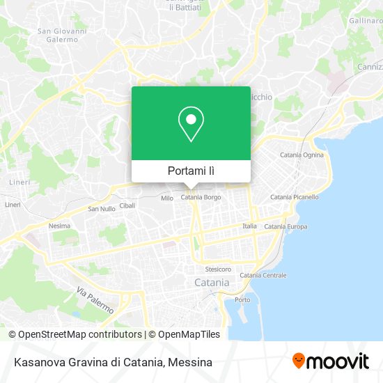 Mappa Kasanova Gravina di Catania