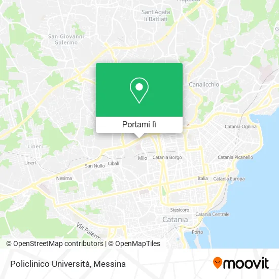 Mappa Policlinico Università
