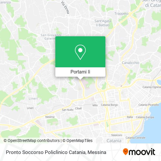 Mappa Pronto Soccorso Policlinico Catania