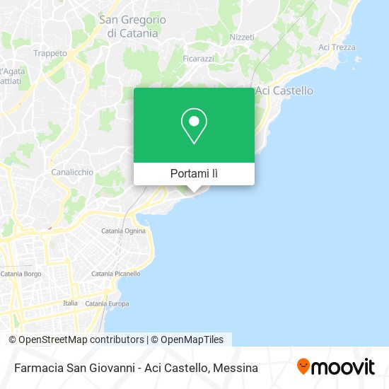 Mappa Farmacia San Giovanni - Aci Castello