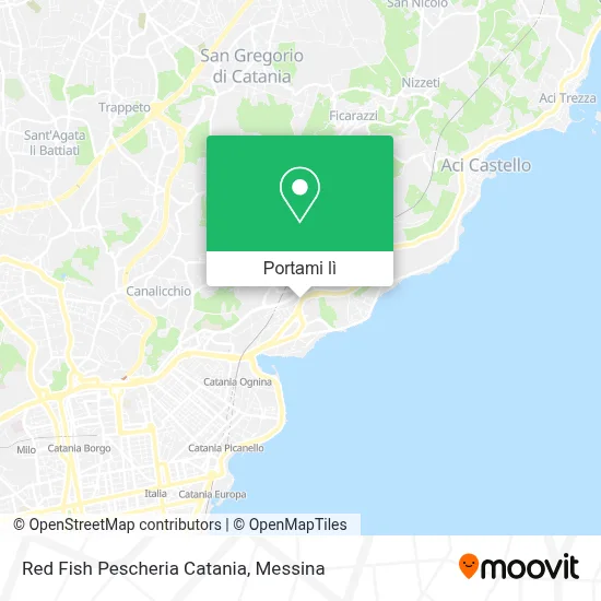 Mappa Red Fish Pescheria Catania