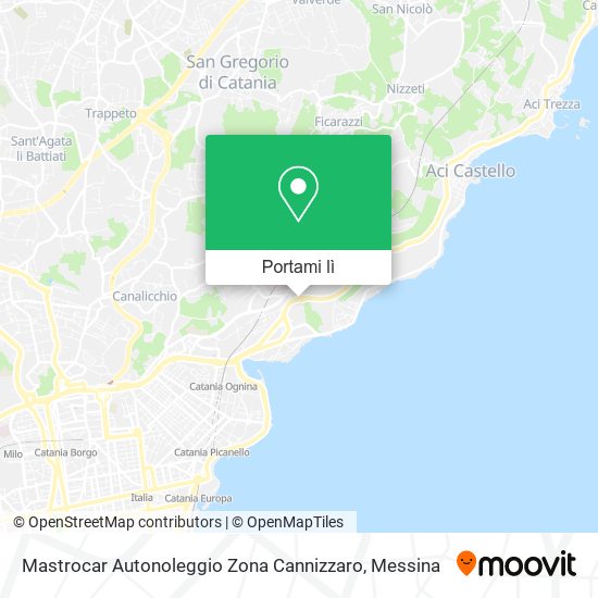 Mappa Mastrocar Autonoleggio Zona Cannizzaro