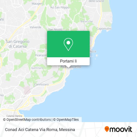 Mappa Conad Aci Catena Via Roma