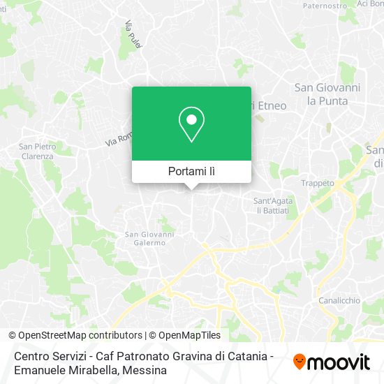 Mappa Centro Servizi - Caf Patronato Gravina di Catania - Emanuele Mirabella
