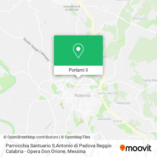 Mappa Parrocchia Santuario S.Antonio di Padova Reggio Calabria - Opera Don Orione