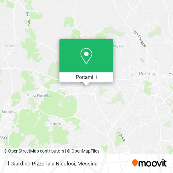 Mappa Il Giardino Pizzeria a Nicolosi