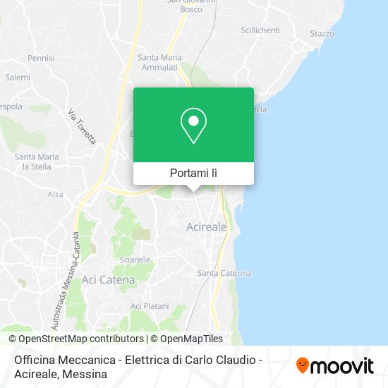 Mappa Officina Meccanica - Elettrica di Carlo Claudio -Acireale