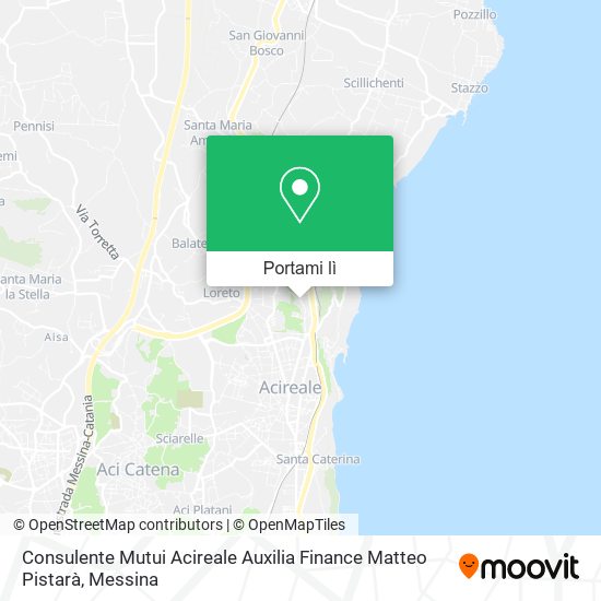 Mappa Consulente Mutui Acireale Auxilia Finance Matteo Pistarà