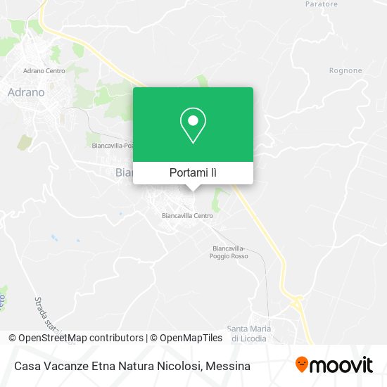 Mappa Casa Vacanze Etna Natura Nicolosi