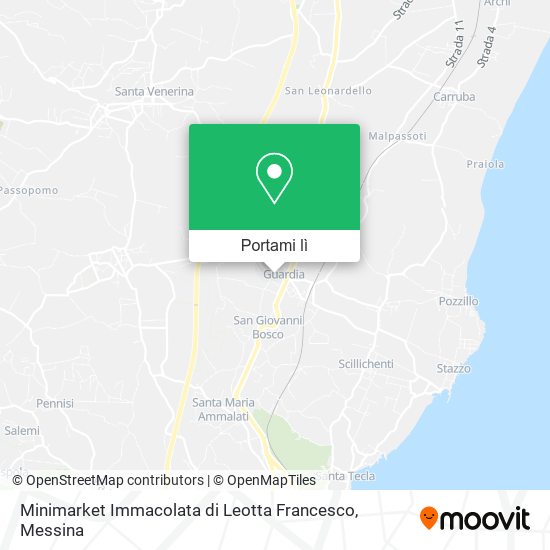 Mappa Minimarket Immacolata di Leotta Francesco