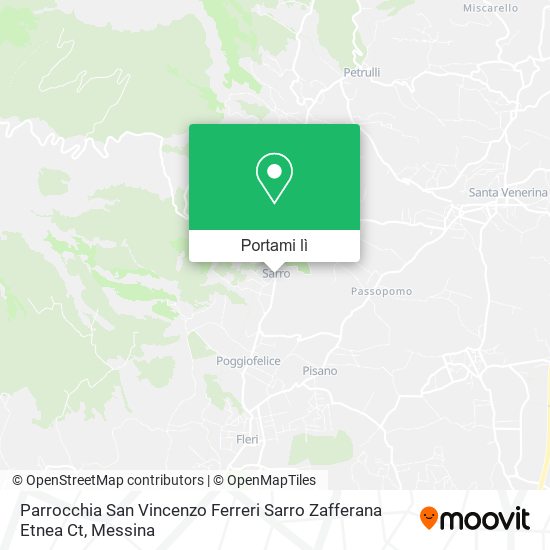 Mappa Parrocchia San Vincenzo Ferreri Sarro Zafferana Etnea Ct