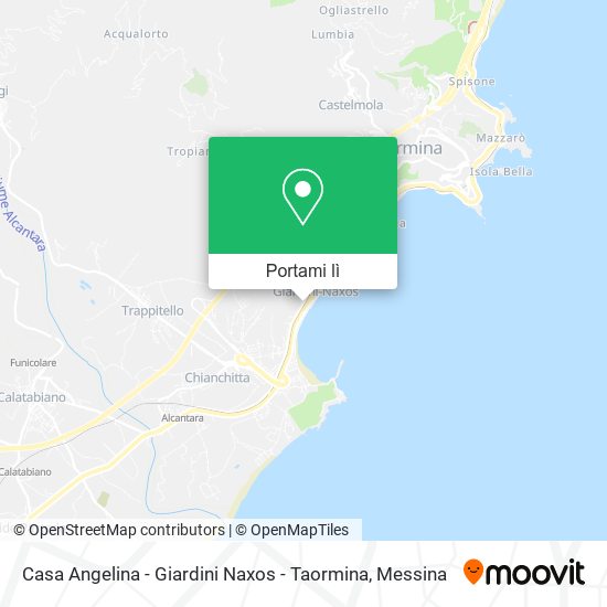 Mappa Casa Angelina - Giardini Naxos - Taormina
