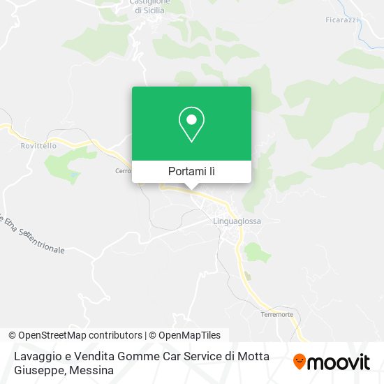 Mappa Lavaggio e Vendita Gomme Car Service di Motta Giuseppe