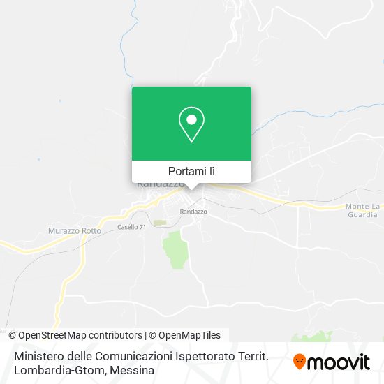 Mappa Ministero delle Comunicazioni Ispettorato Territ. Lombardia-Gtom
