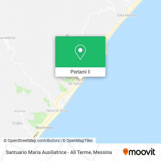Mappa Santuario Maria Ausiliatrice - Alì Terme