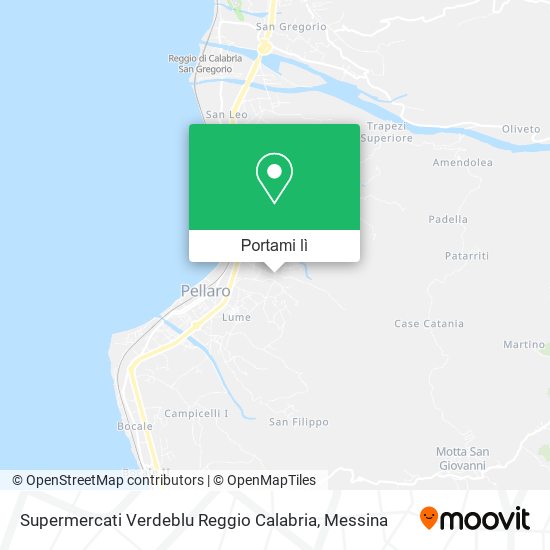 Mappa Supermercati Verdeblu Reggio Calabria