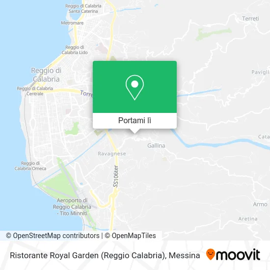 Mappa Ristorante Royal Garden (Reggio Calabria)