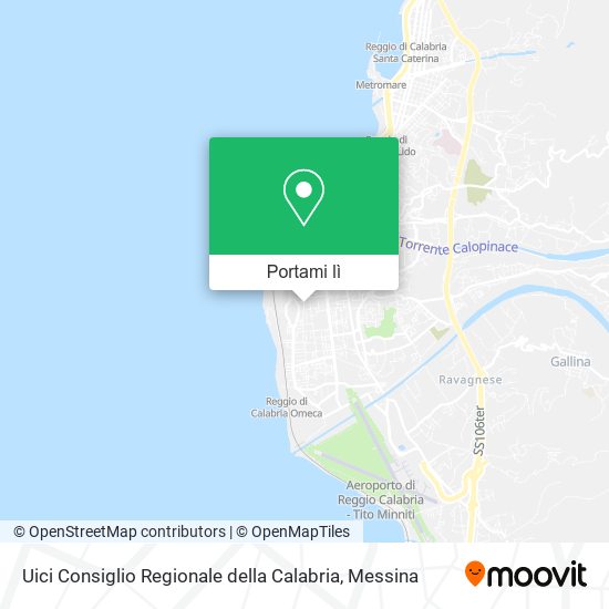 Mappa Uici Consiglio Regionale della Calabria