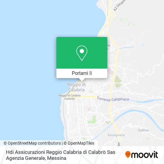 Mappa Hdi Assicurazioni Reggio Calabria di Calabrò Sas Agenzia Generale