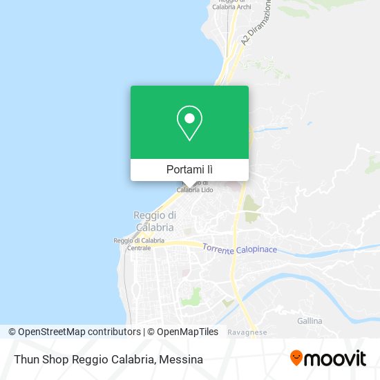 Mappa Thun Shop Reggio Calabria