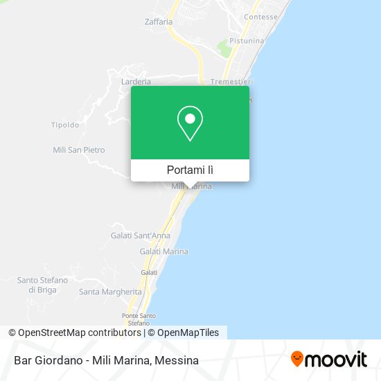 Mappa Bar Giordano - Mili Marina