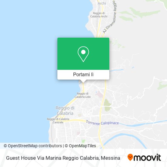 Mappa Guest House Via Marina Reggio Calabria