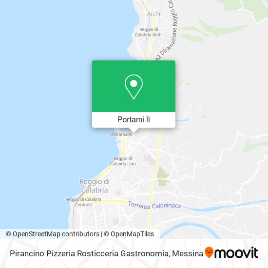 Mappa Pirancino Pizzeria Rosticceria Gastronomia