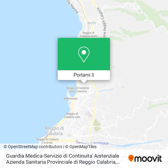 Mappa Guardia Medica-Servizio di Continuita' Aistenziale Azienda Sanitaria Provinciale di Reggio Calabria