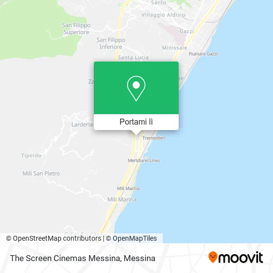 Mappa The Screen Cinemas Messina