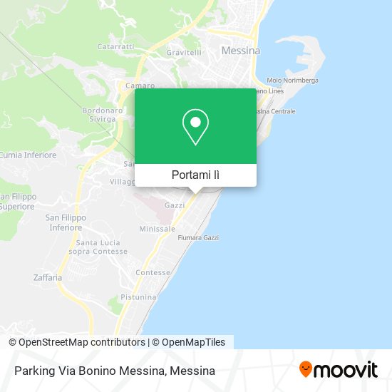 Mappa Parking Via Bonino Messina